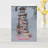 クリスマス用小飾型灯台 カード (黄色い花)