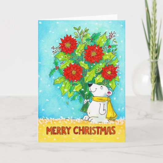 クリスマス用極熊の挨拶 カード (正面)