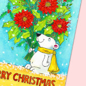 クリスマス用極熊の挨拶 カード