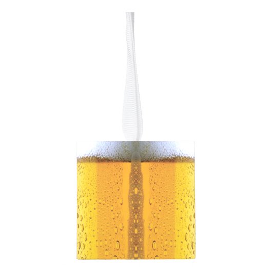 クリスマス用泡立ちビールオーナメント キューブオーナメント (裏面)