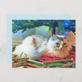 クリスマス用猫はがき ポストカード (正面/裏面)