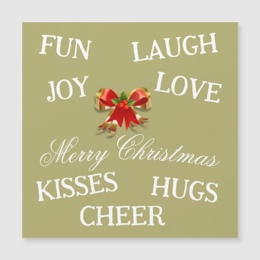 クリスマス用磁気カードの喜び (正面)