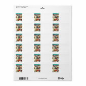 クリスマス用粘着ラベルシール ラベル (フルシート)