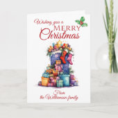 クリスマス用袋とギフトファミリー シーズンカード (正面)