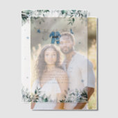 クリスマス男の赤ちゃんブルーメリー小さな赤ちゃんシャワー ベラム紙招待状 (オフセット (カップル))