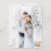 クリスマス男の赤ちゃんブルーメリー小さな赤ちゃんシャワー 招待状 (裏面)