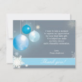 クリスマス男の赤ちゃんベビーシャワーありがとう サンキューカード (正面)