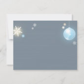 クリスマス男の赤ちゃんベビーシャワーありがとう サンキューカード (裏面)