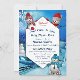 クリスマス男の赤ちゃん到着 招待状