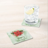 クリスマス男女兼用赤ちゃんシャワー スクエアペーパーコースター (インサイチュ)