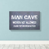 クリスマス男性へギフト、男の洞窟のバ保スバスのシンボルや象徴 キャンバスプリント (インサイチュ (ウッドフロア))