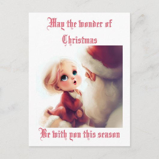 クリスマス疑問に思のクリスマスカード シーズンポストカード (正面)