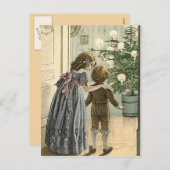 クリスマス疑問に思のクリスマスグリーティング シーズンポストカード (正面/裏面)