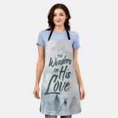 クリスマス疑問に思の愛の恵み エプロン (着用した状態)