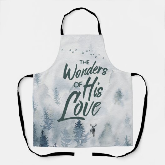 クリスマス疑問に思の愛の恵み エプロン (正面)