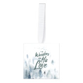 クリスマス疑問に思の愛の恵み キューブオーナメント (正面)