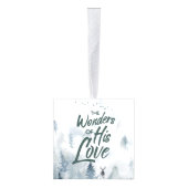 クリスマス疑問に思の愛の恵み キューブオーナメント (右)