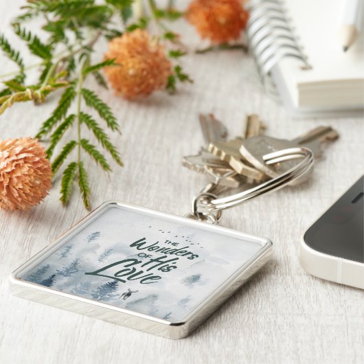 クリスマス疑問に思の愛の恵み キーホルダー (側面)