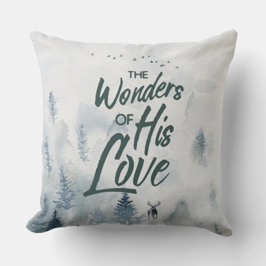 クリスマス疑問に思の愛の恵み クッション (正面)