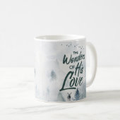 クリスマス疑問に思の愛の恵み コーヒーマグカップ (正面右)