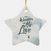 クリスマス疑問に思の愛の恵み セラミックオーナメント (裏面)