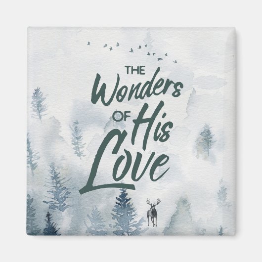 クリスマス疑問に思の愛の恵み マグネット (正面)