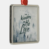 クリスマス疑問に思の愛の恵み メタルオーナメント (右)