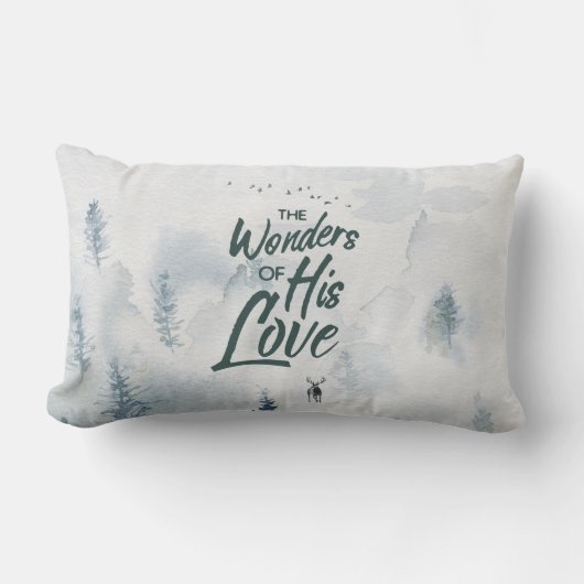 クリスマス疑問に思の愛の恵み ランバークッション (正面)