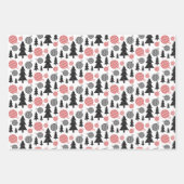 クリスマス疑問に思ランド赤と白 ラッピングペーパーシート (正面)