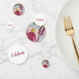 クリスマス疑問に思暖炉テーブル コンフェッティ