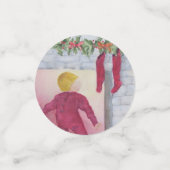 クリスマス疑問に思暖炉テーブル コンフェッティ (スモール正面)