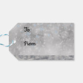 クリスマス疑問に思雪だるまフラッタースノーフレーク ギフトタグ (裏面横)