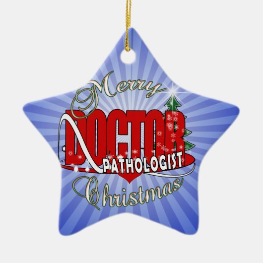 クリスマス病理医 セラミックオーナメント (正面)