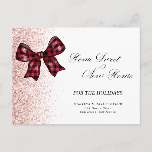 クリスマス発表のための新しい家 ポストカード (正面)