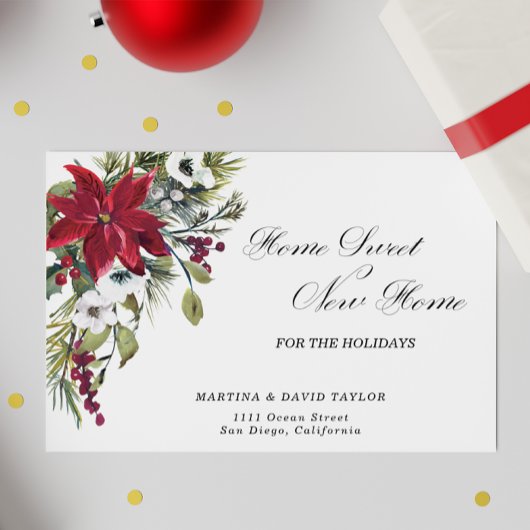 クリスマス発表のための新しい家 ポストカード