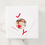 クリスマス白い赤い喜び写真ミニマルモダンリスト フェイバータグ (インサイチュ)