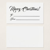 クリスマス白黒からスクリ空白のプトカードへ (正面&裏面)