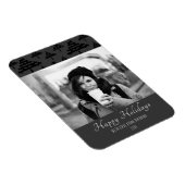 クリスマス白黒カスタムホリデーフォトカード マグネット (右側)