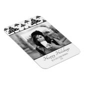 クリスマス白黒カスタムホリデーフォトカード マグネット (右側)