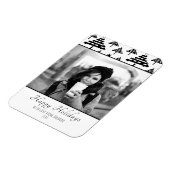 クリスマス白黒カスタムホリデーフォトカード マグネット (左側)