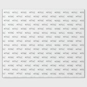 クリスマス白黒トレンディー パーソナライズされた ラッピングペーパー (フラット)