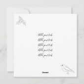 クリスマス白黒金ゴールドフローラチックタイポグラフィ シーズンカード (裏面)