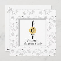 クリスマス白黒金ゴールドフローラチックタイポグラフィ