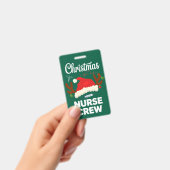 クリスマス看護師クルー サンタ帽子 クリスマス バッジ (手持ち)
