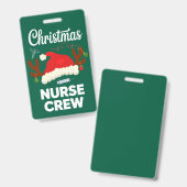クリスマス看護師クルー サンタ帽子 クリスマス バッジ (正面＆裏面)