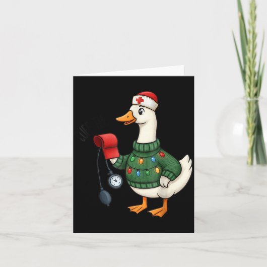クリスマス看護師, 看護師ライフ, 手錠ガチョウ クリスマス カード (正面)