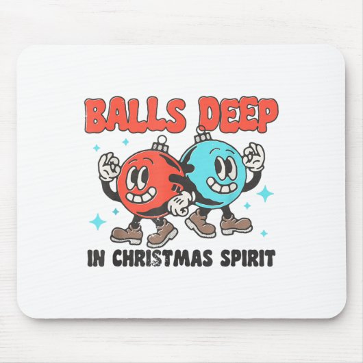 クリスマス真っ只中 楽しいクリスマスの名言 マウスパッド (正面)