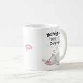 クリスマス眠っている猫マグカップを目的 コーヒーマグカップ (正面右)