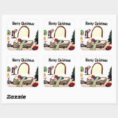 クリスマス眠りマウス スクエアシール (シート)