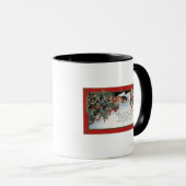 クリスマス眠れる子供と詩 マグカップ (正面右)